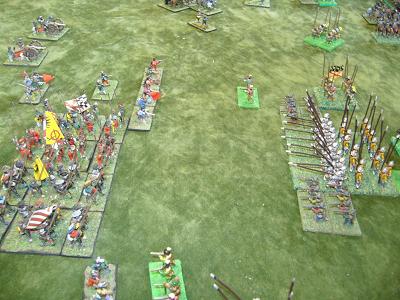 DBR 15mm landsknechts and Spanish pikeblocks, with double-based elements.