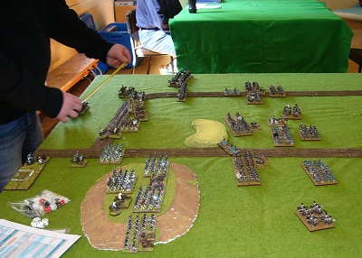 15mm Westphalians and Prussians in a FOGN game.