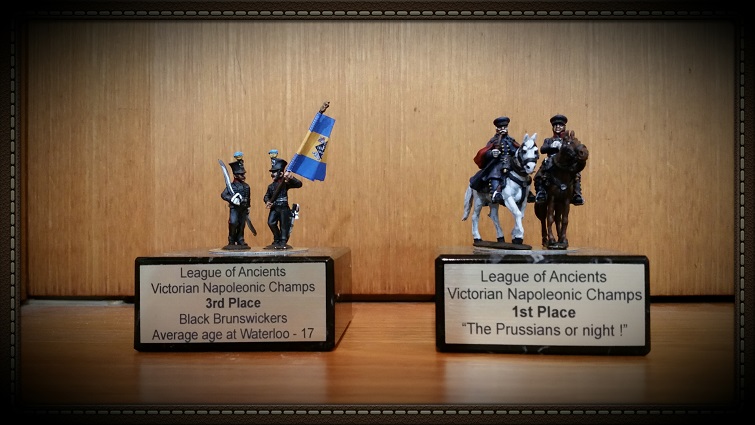 Trophies from the Melbourne Napoleonics competition