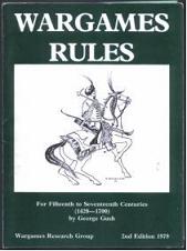 Wargames Rules For Fifteenth to Seventeenth Centuries (1420-1700) by George Gush, 2nd Edition, 1979.