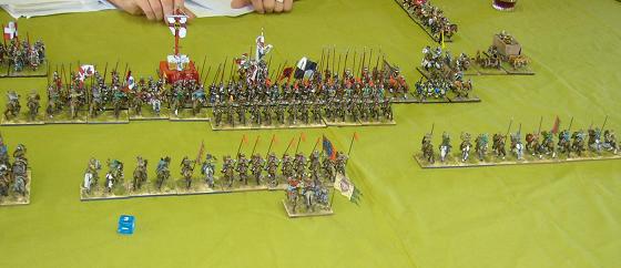 DBMM 25mm. Jalayirid cavalry attacking Medieval Germans.