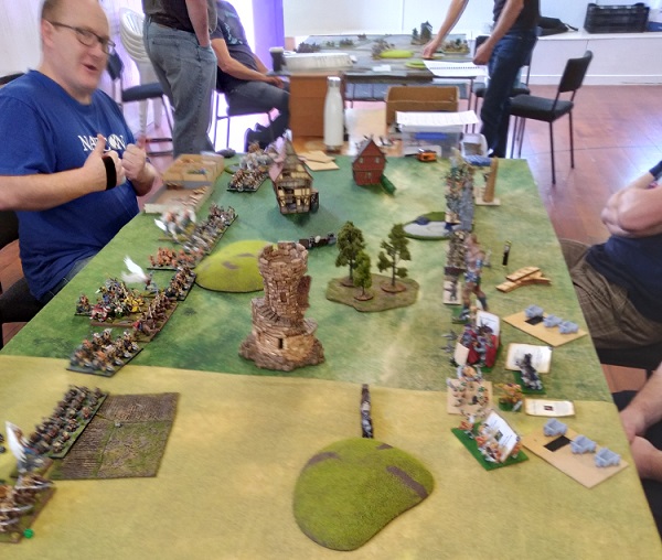 2000 point doubles game of Kings of War at the NSWC