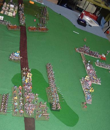 DBM 25mm. Medieval Germans vs French Ordinance