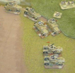 Flames of War, armoured cars of the 11th Hussars at Natcon 2010