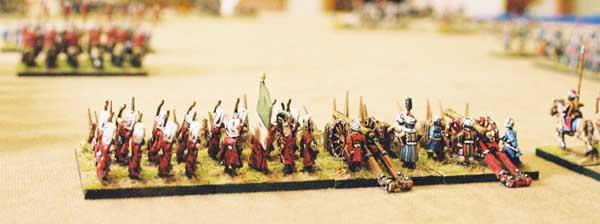 DBR 15mm Turkish Janissaries and artillery