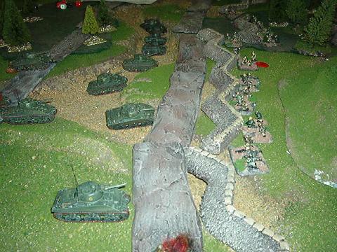 Sherman tanks and German paras