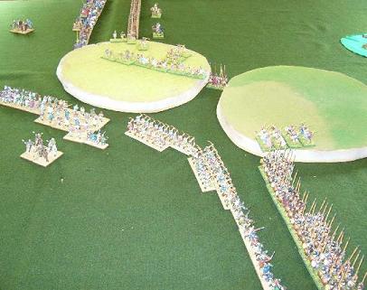 25mm DBMM battle between Spartans and Medieval Portuguese